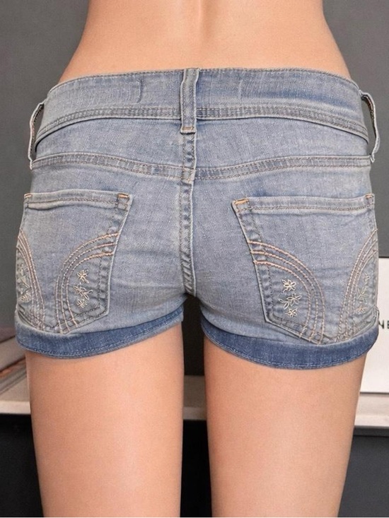 Hollister Pants - Hollister LOW RISE Cuffed Denim Shorts